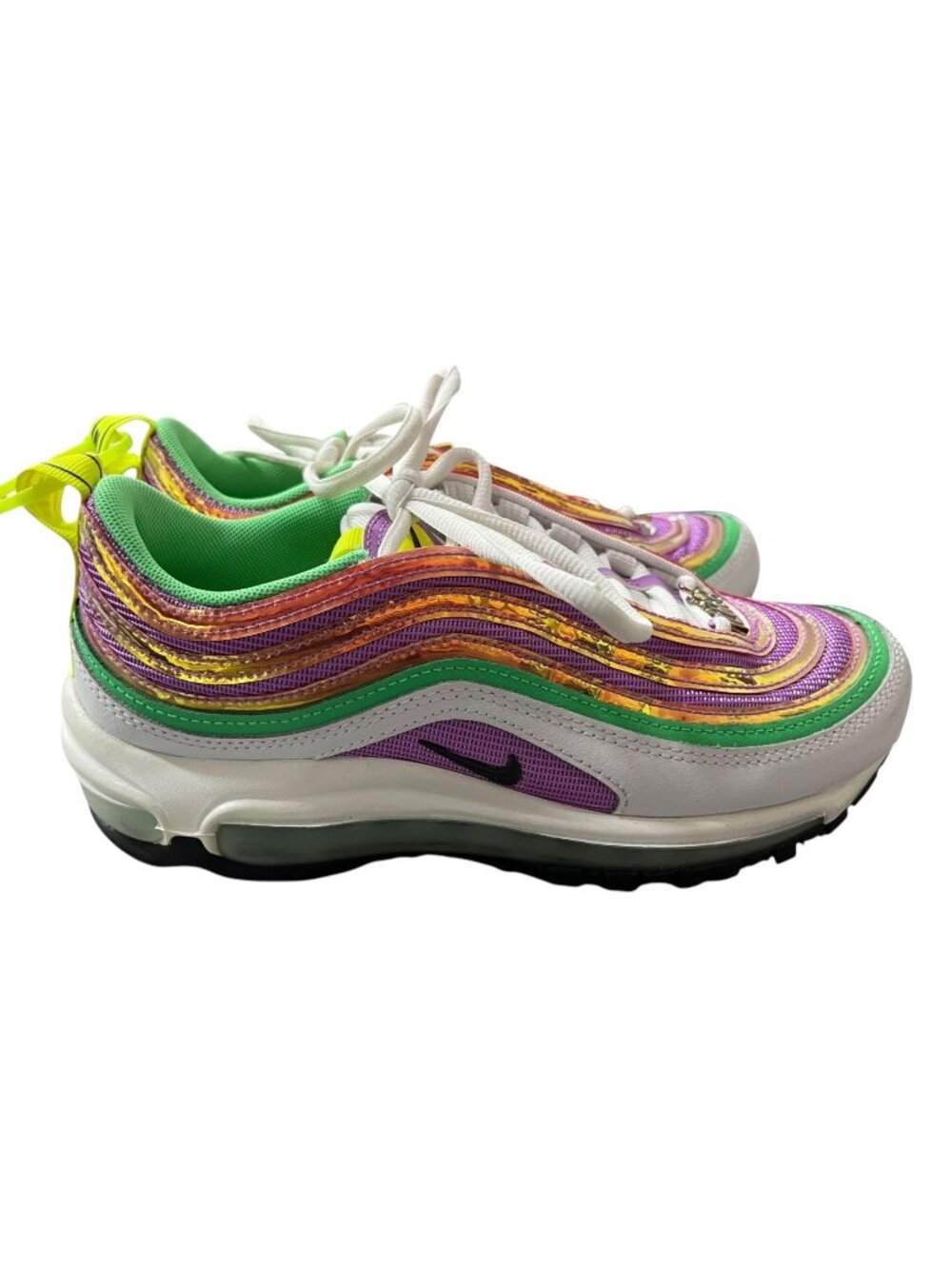 Nike Air Max 97 White Fuchsia Glow Venom Sneakers Size 7.5